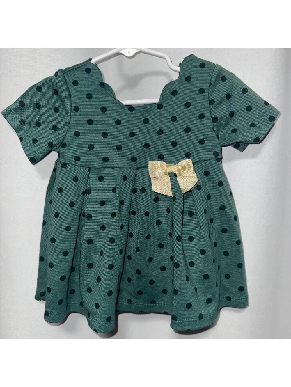 Tahari Toddler Baby Girl 12M Scalloped Pleated Polka Dot Blouse Top